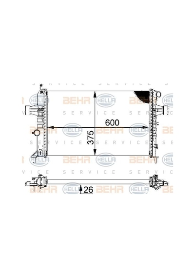 BEHR 8MK376710-314 Su Radyatörü Astra G 97- 1.4 16V 1.6 16V 1.8 16V Mt Ac Zafira A 99- Mt Ac