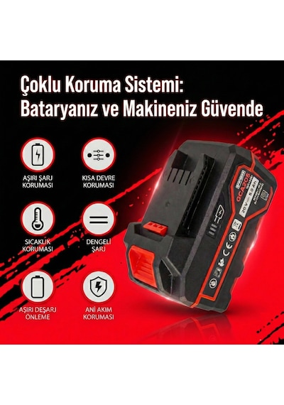 Grangos 20 Volt 5 Ah Li-ıon Akü 18650 Tip 10 Pilli