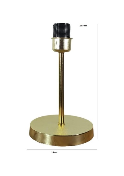 Metal Gövdeli Abajur Ayağı Gold