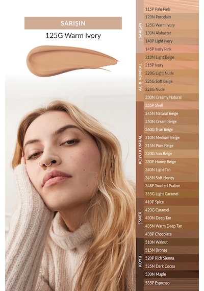 Avon Power Stay Mat Fondöten 125G Warm Ivory
