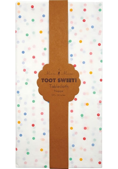 Meri Meri - Spotty Paper Tablecloth - Renkli Puantiyeli Masa Örtüsü