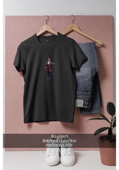Oversize The Witcher 3- Wild Hunt Assassin's Creed Tasarımlı Unisex T-shirt Siyah