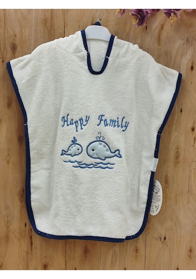%100 Pamuklu & Başlıklı Bebek Banyo Havlusu - Yumuşak & Su Emici Nakışlı Bebek Havlusu 12 - 36 Ay
