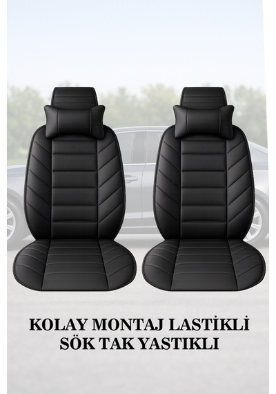 Focus 2011 Uyumlu Premium Siyah Renk Lüks 2 Adet Minder Ve Yastık