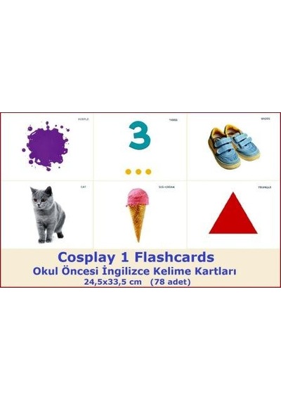Cosplay 1 Flashcards-Okul Öncesi İngilizce Kelime Kartları 78Ad