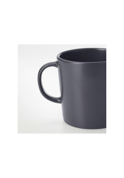 2 Adet Kupa Yükseklik: 9 Cm Çay Kahve Fincanı Kupa Set Gri Renk Fincan 300 Ml Stoneware Gri - 917464539 Gri