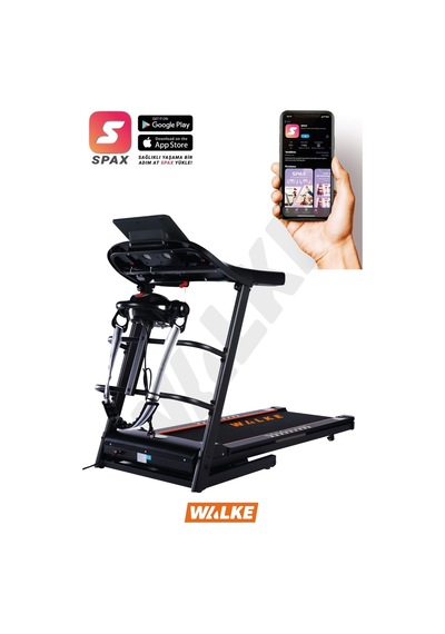 Walke Syrex Uygulama Bağlantılı  2.0 Hp Masajlı Manuel Eğimli Koşu Bandı 14 Km Hız