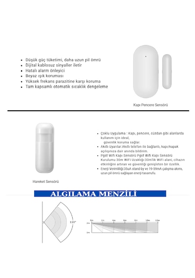 Obiem Akıllı Güvenlik Alarm Sistemleri Gaz Dedektörlü Giriş Plus Set