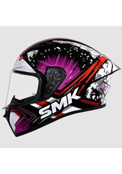 Smk Stellar-s01 Flare Kapalı Kask Gl219 Kırmızı - Beyaz