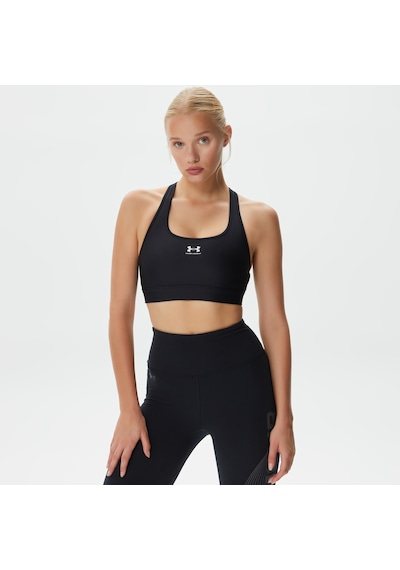 Under Armoura Mid Padle Kadın Siyah Antrenman Bra Düz 1373865 Siyah