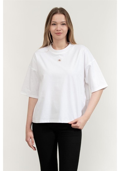 Calvin Klein Bayan T Shirt Lv047d204g Yaa Beyaz Beyaz