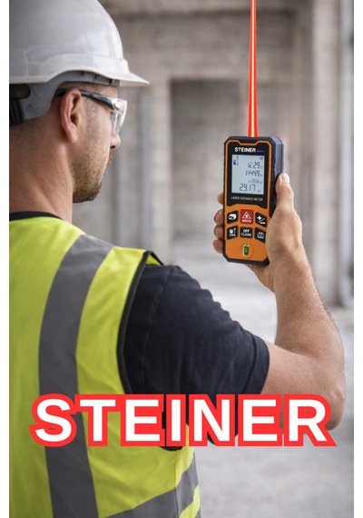 Steiner Profesyonel 50 Metre Lazer Metre Dijital Göstergeli Lazer Mesafe Ölçer Sarı