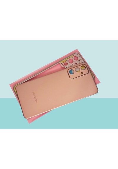 Samsung Galaxy M23 Uyumlu Full Kasa Arka Kapak Batarya Kapağı - Gold Çok Renkli