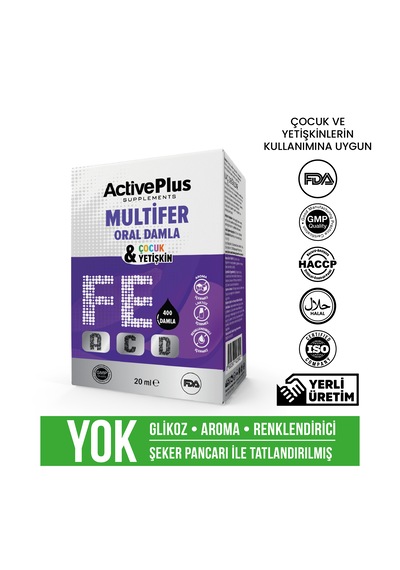 Active Plus Multifer Oral Damla 400 Çocuk & Yetişkin
