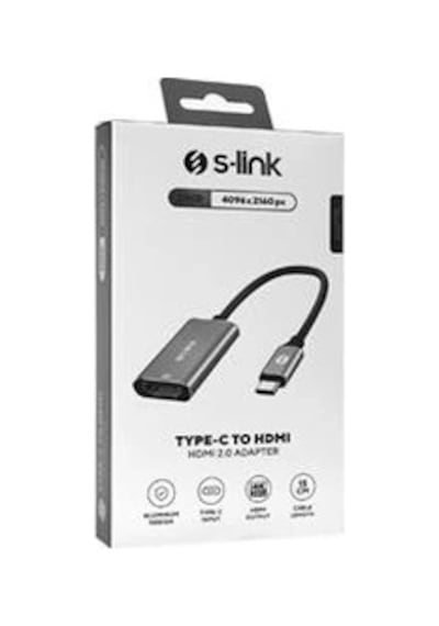S-link Swv-usbc028 4k 30hz Gri Metal Type-c To Hdmı Adaptör Kdo