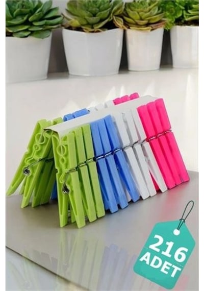 Plastik Çamaşır Mandalı 216 Adet 714510 40 x 19