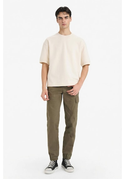 Defacto Regular Jogger Kargo Cepli Gabardin Pantolon C9163ax26spkh361 Haki-kh361