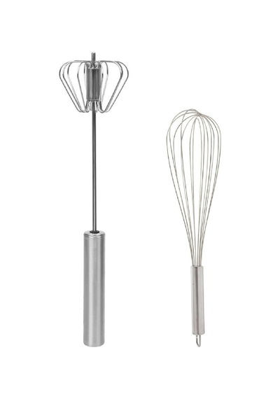 2'li Çelik Basmalı Mixer Ve Tel Çırpıcı Seti Metal Diğer
