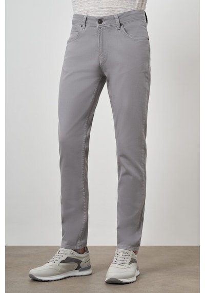 Morven Erkek Gri Pamuk 5 Cep Slim Fit Jean Kot Pantolon 25ms003036100 Gri