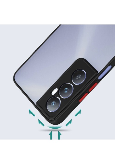 Zore Realme C65 4g Kılıf Msra Hux Kapak - Siyah Siyah