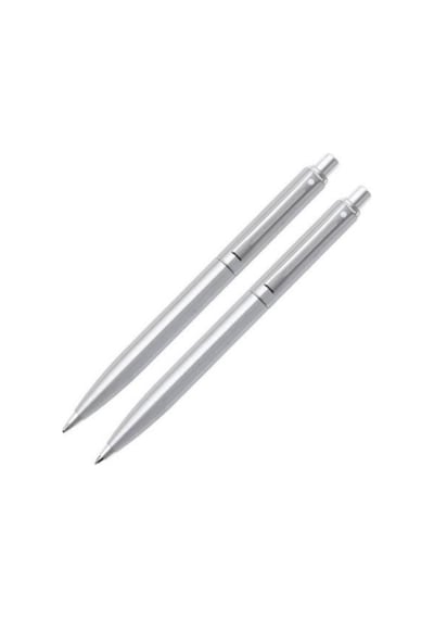 Parlak Krom Gövde Ve Klips Tükenmez+versatil 0.7mm Set Çok Renkli