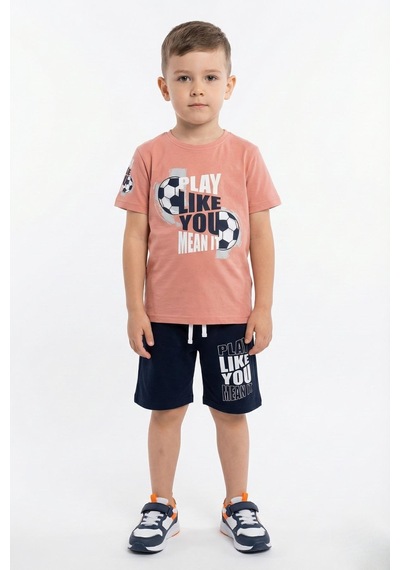 Play Like You Baskı Erkek Çocuk Takım-90590 Vizon