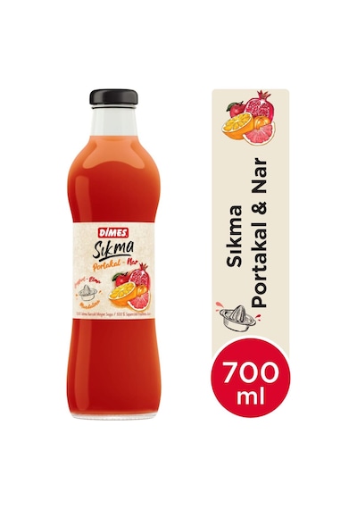 Dimes Sıkma %100 Portakal - Nar Suyu 700 Ml X 6 Adet