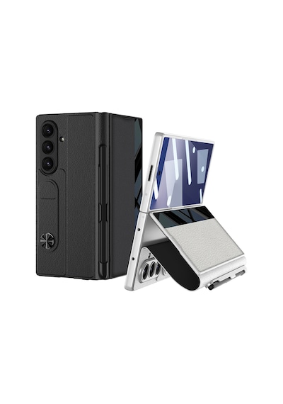 Teleplus Samsung Galaxy Uyumlu Z Fold 7 Kılıf Fest Kalem Bölmeli Kapaklı Pc Sert Kapak