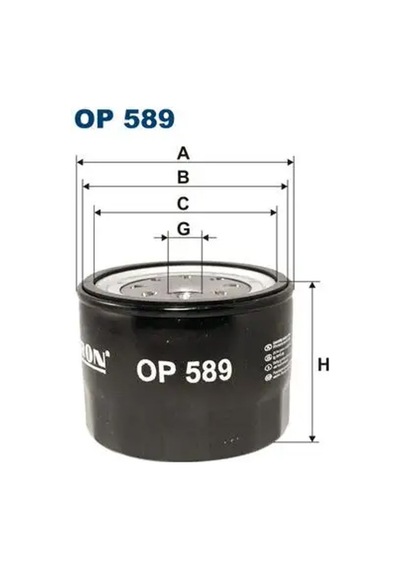 Fıltron Op589 Yag Filtresi 0k71023902a 263212w000 3254957