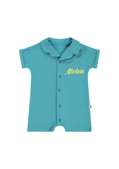 Civil Baby Aloha Baskılı 6-18 Ay Tulum - Yeşil Petrol