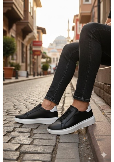 Fort 2626 Rochi Ryt Rahat Hafif Lastikli Giyim Sneaker Erkek Ayakkabı Siyah - Beyaz Fort 2626 Rochi Ryt Rahat Hafif Lastikli Giyim Sneaker Erkek Ayakkabı Siyah - Beyaz