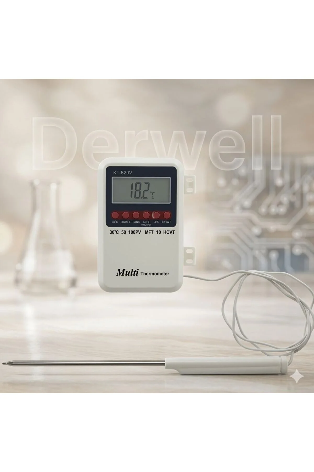 Hassas Dijital Mutfak Termometresi: Et, Yoğurt Ve Sıvı İçin Hızlı Isı Ölçer. Paslanmaz Çelik Problu, Lcd Ekranlı Gıda Derecesi. -50 C / +300 C Ölçüm Aralığıyla Profesyonel Mutfak Yardımcısı