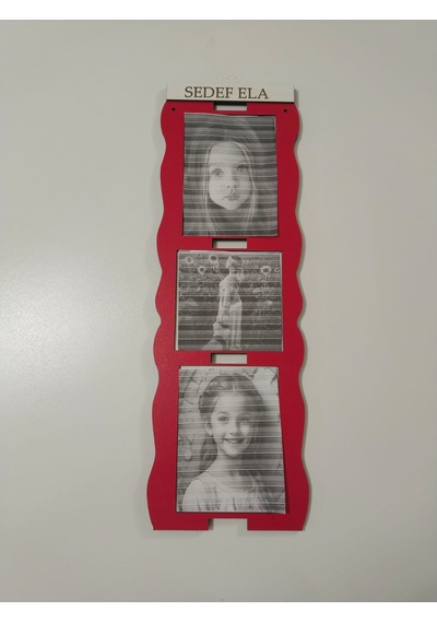 Çerçeve Renk Ve İsim Seçenekleri İle 3 Fotoğraflık Çok Şık Kalite