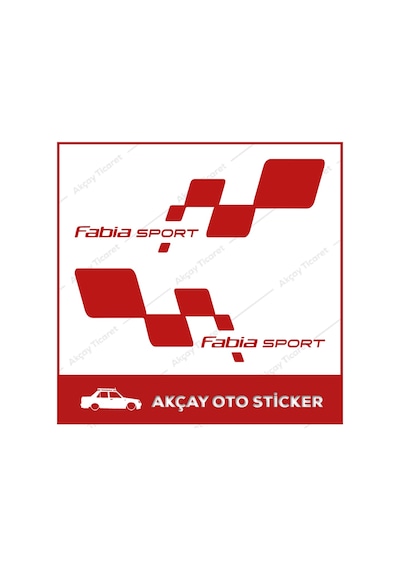 Skoda Fabia Sport Sticker (Takım Set) Fabia Sticker Oto Sticker