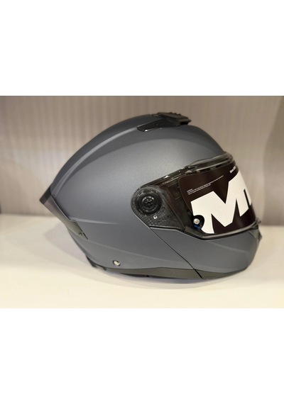Kask Mt Atom 2 A2 Pure Mat Grey Çene Açılır Mat Gri