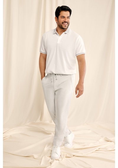 Ac&Co / Altınyıldız Classics 4A4820200047BYZXL Düğmeli Polo Yaka Cepsiz Slim Fit Erkek Tişört - Beyaz