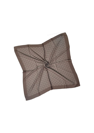 Mim Eşarp Işıl İpek - G Desen Siena Eşarp 100x100 Cm Acı Kahve