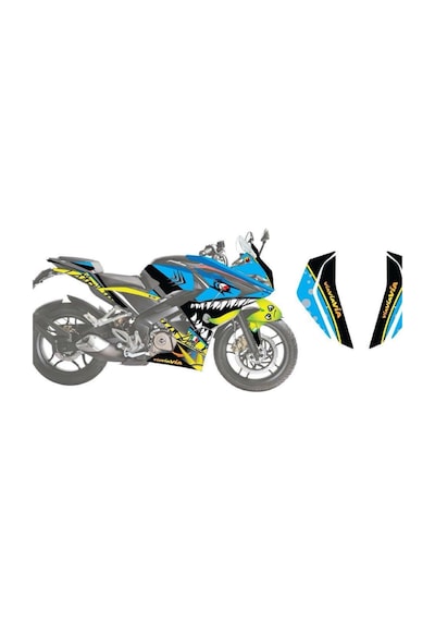 Bajaj Pulsar RS200 Shark Köpek Balığı Takım Sticker Etiket Modeli