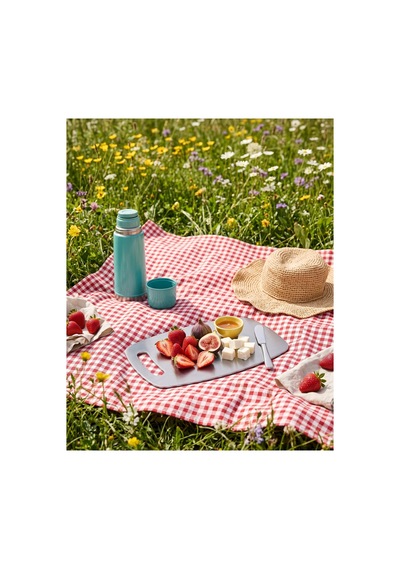 Dizör Tavola Mini Sunum Ve Servis Tahtası Tek Levha 304 Paslanmaz Çelik, Fırçalı, Tutma Yuvalı 30 X 20 Cm, 1 Adet Gümüş