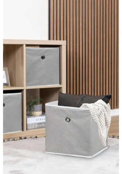 Raf Düzenleyici 30 X 30 X 30 Cm Organizer Kumaş Saklama Kutusu Kumaş 30 X 30 Gri Tr Diğer