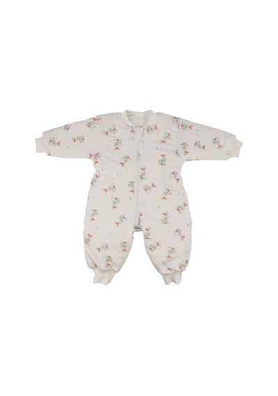 Bebegen Unisex Ekru Ördek Desenli Elyaf Dolgulu Uyku Tulumu 2.5 Tog Uyku Tulumu Çok Renkli