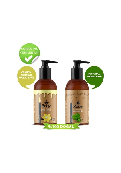 Masaj Yağı 2'li Paket Vanilya Ve Natural Aromasız Kokulu Vücut Masaj Yağları 120 Ml - 296259609