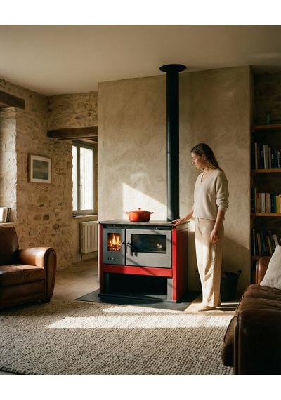 Goldfire Nova 11,5kw Odunluk Ve Fırınlı Çelik Kuzine Soba