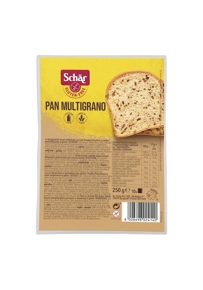 Pan Multigrano Glutensiz Keten Tohumu, Darı Ve Ayçekirdekli Ekmek 250 Gr