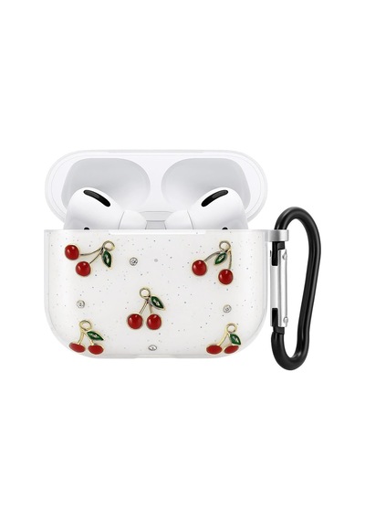 Airpods 3. Nesil İle Uyumlu Glitter Silikon Kılıf Şeffaf Simli Koruyucu Kiraz Deseniyle Askı Aparatı Dahil Çanta Kolu Ve Kemer Tokasına Takılabilir Airpods 3 İçin Kulaklık Kılıfı Airpods 3. Nesil İle Uyumlu Glitter Silikon Kılıf Şeffaf Simli Koruyucu Kiraz Deseniyle Askı Aparatı Dahil Çanta Kolu Ve Kemer Tokasına Takılabilir Airpods 3 İçin Kulaklık Kılıfı