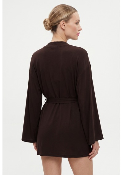 Ritnice Kadın Briana Ultra Soft Kahverengi Kimono