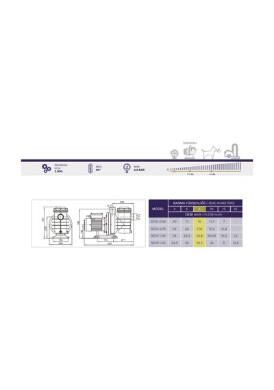 Senkron 1 Model Monofaze Pompası 1 Hp - 602467166