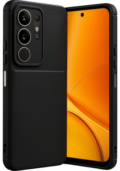 Vivo Y29 4g Uyumlu Auto Focus Karbon Kapak - Siyah