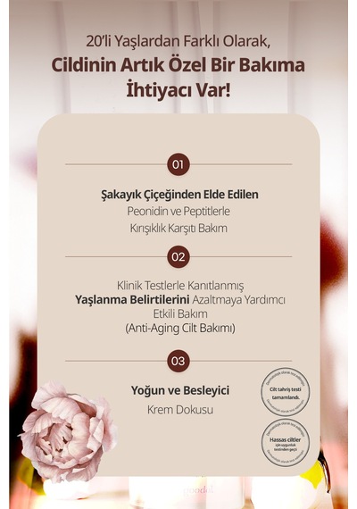 Peptit İçerikli, Cilt Bakım Kremi Goodal Peony Peptide Volume Cream