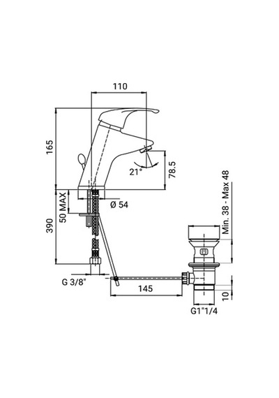 Ideal Standard Ceraplan New Lavabo Bataryası - B4099aa- Krom